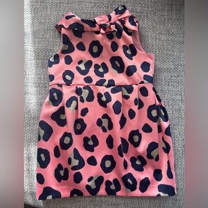 Janie and Jack Pink and Navy Dress with Bow